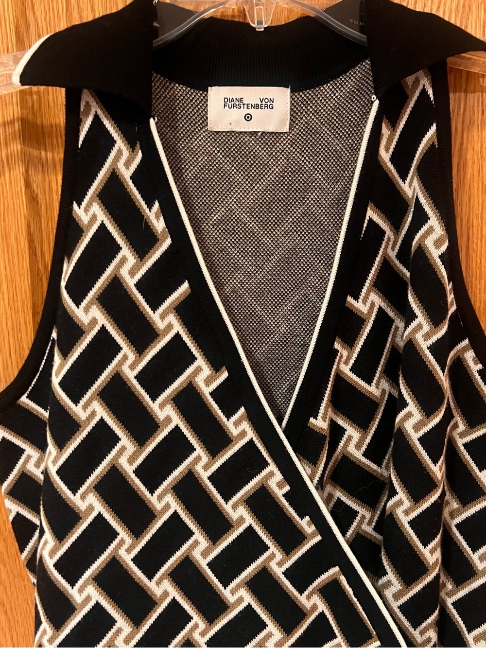Diane von Furstenberg for Target Vintage Weave Knit Wrap Midi Dress Size Small - Picture 7 of 11
